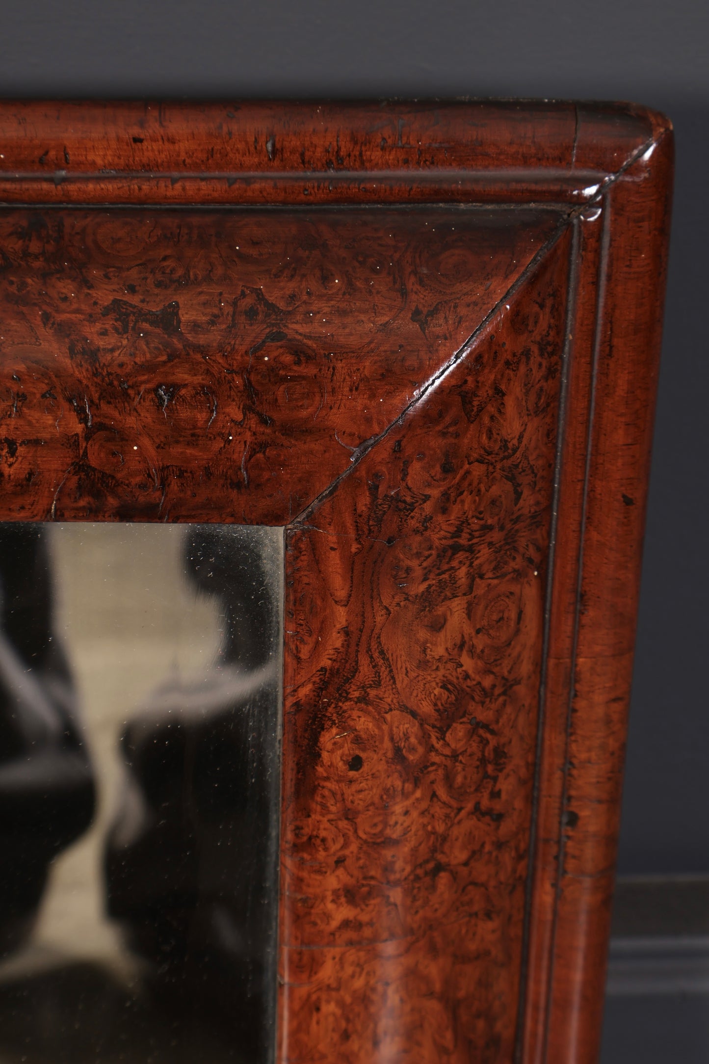 17th Century Mulberry Cushion Wall Mirror