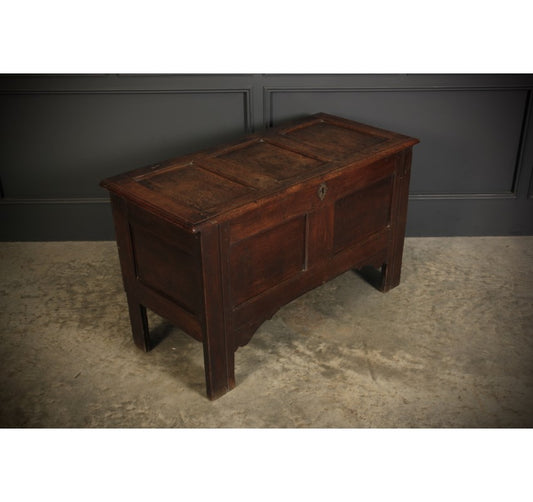 17th Century Solid Oak Blanket Box