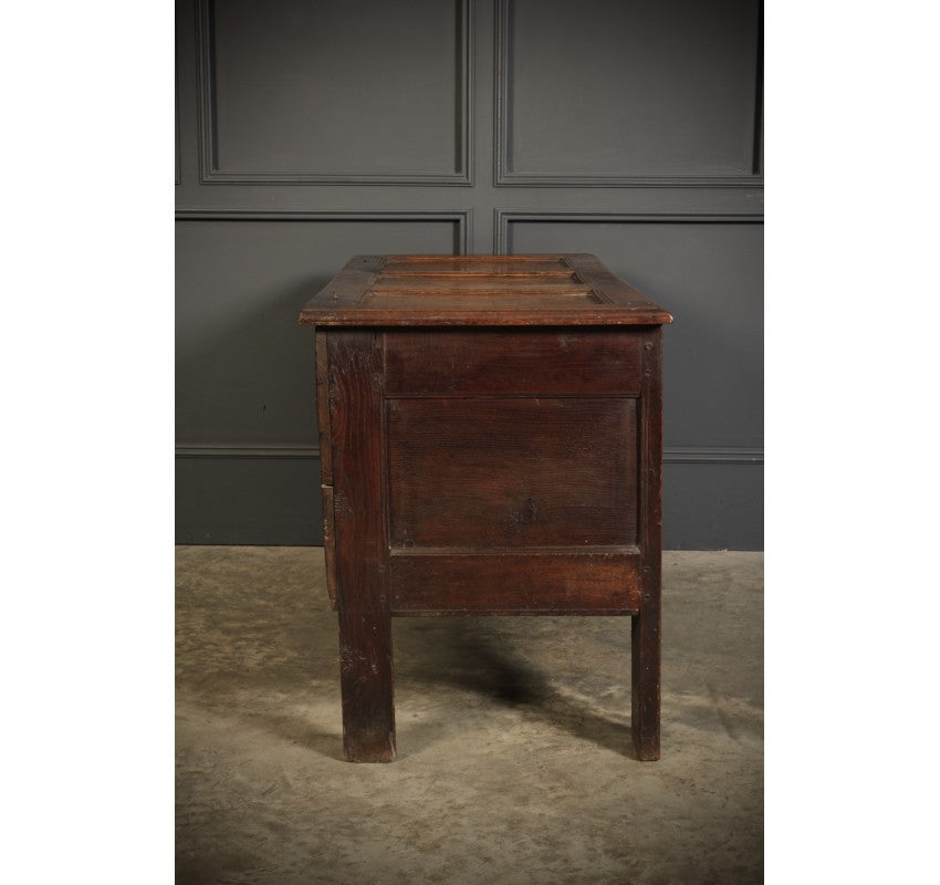 17th Century Solid Oak Blanket Box