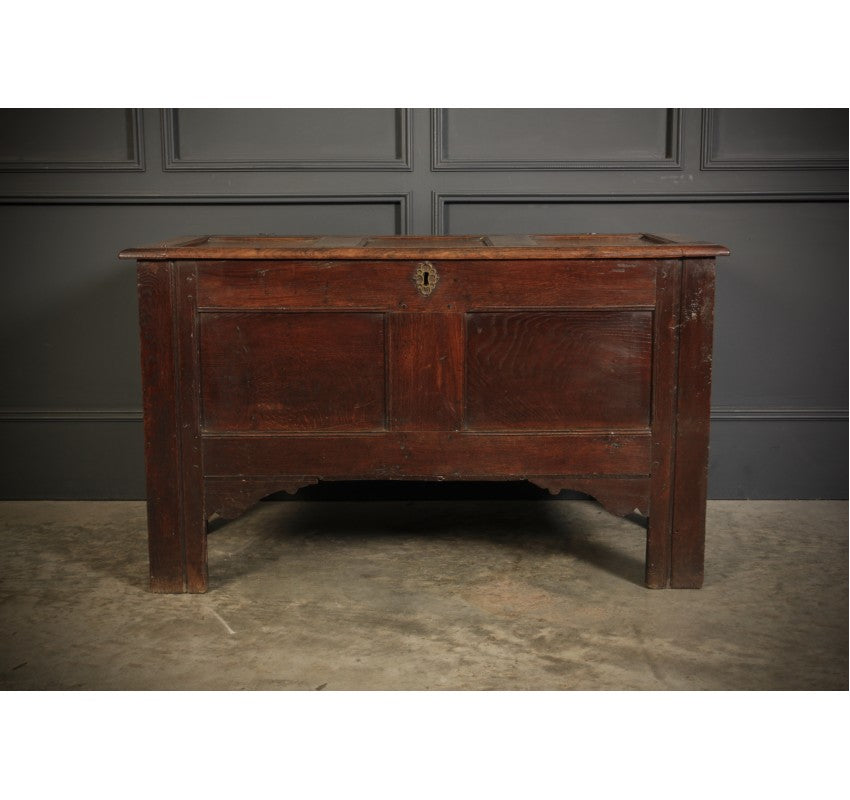 17th Century Solid Oak Blanket Box