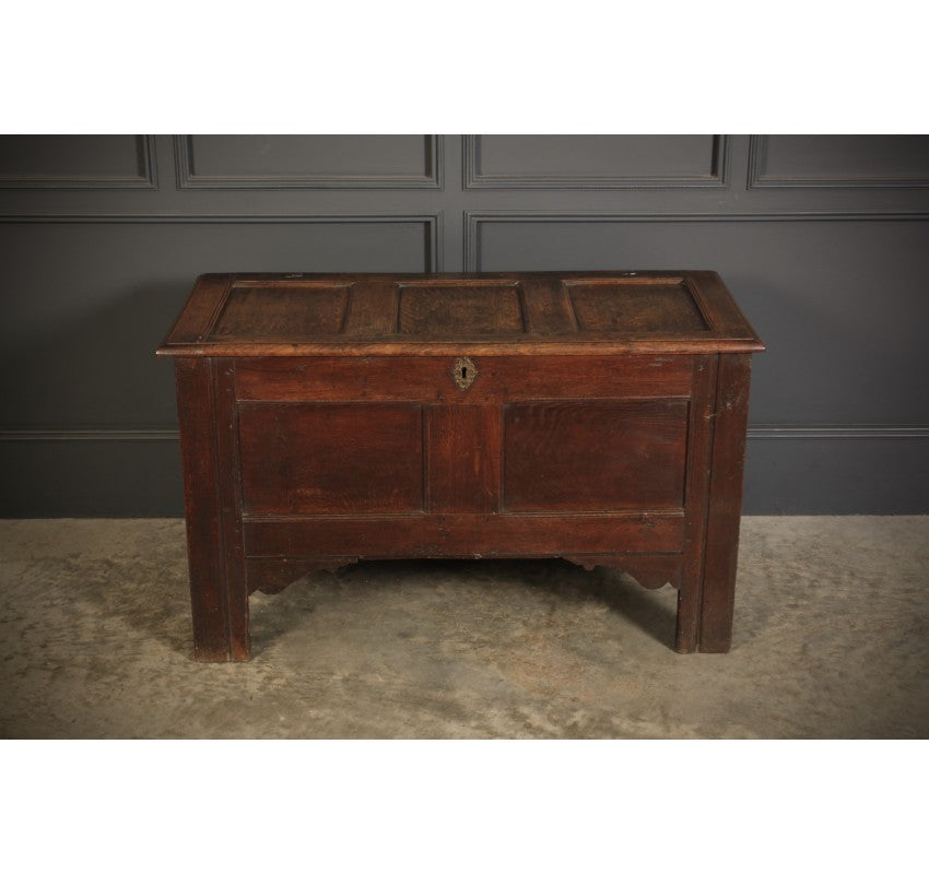17th Century Solid Oak Blanket Box
