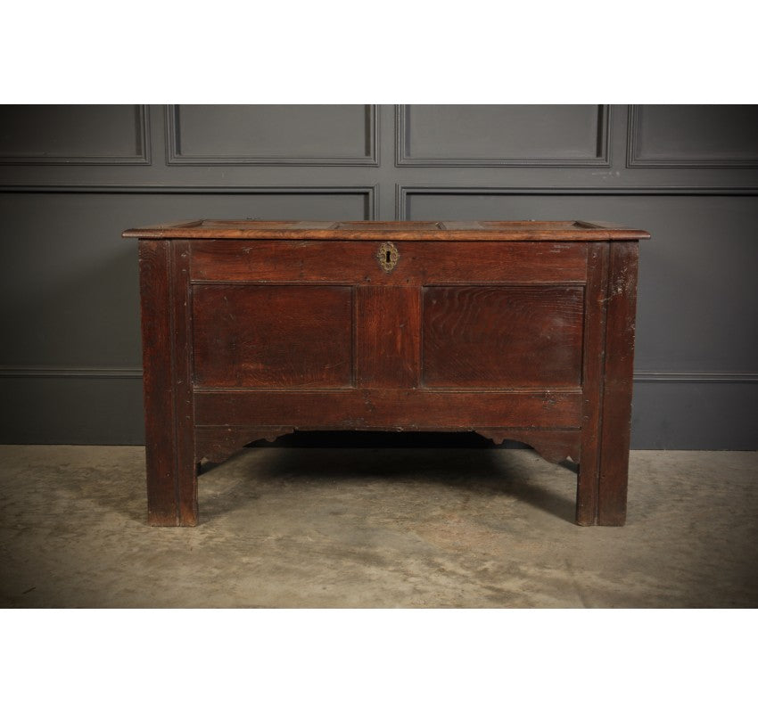 17th Century Solid Oak Blanket Box