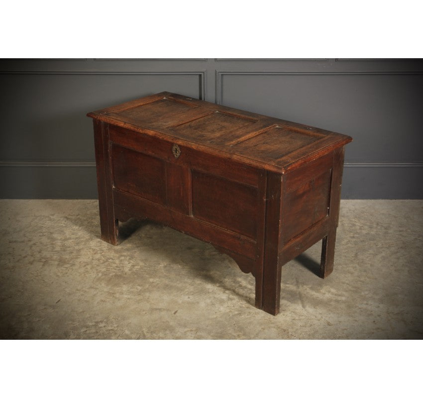 17th Century Solid Oak Blanket Box