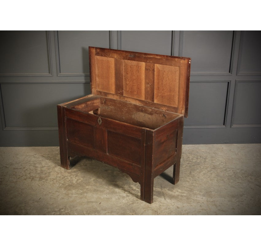 17th Century Solid Oak Blanket Box