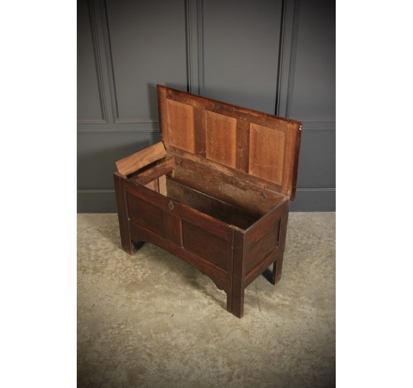 17th Century Solid Oak Blanket Box
