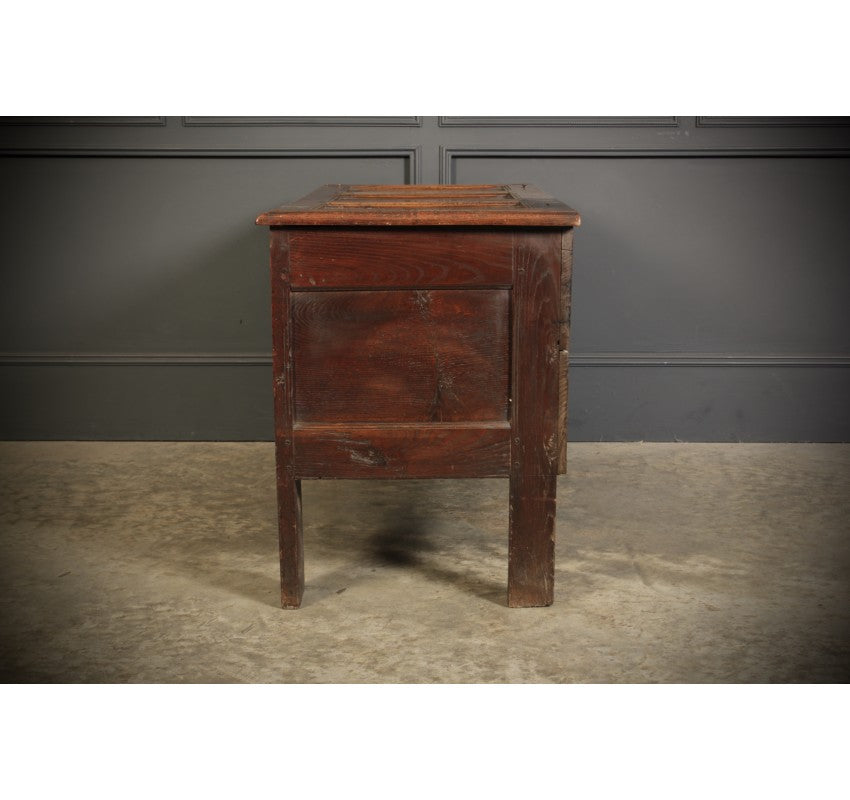 17th Century Solid Oak Blanket Box
