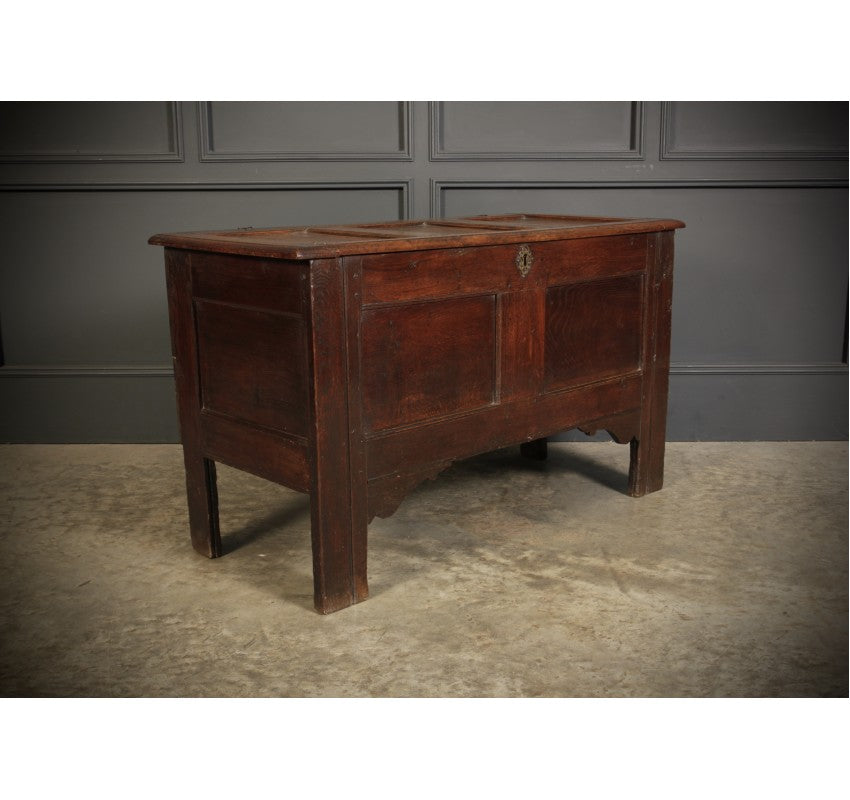 17th Century Solid Oak Blanket Box