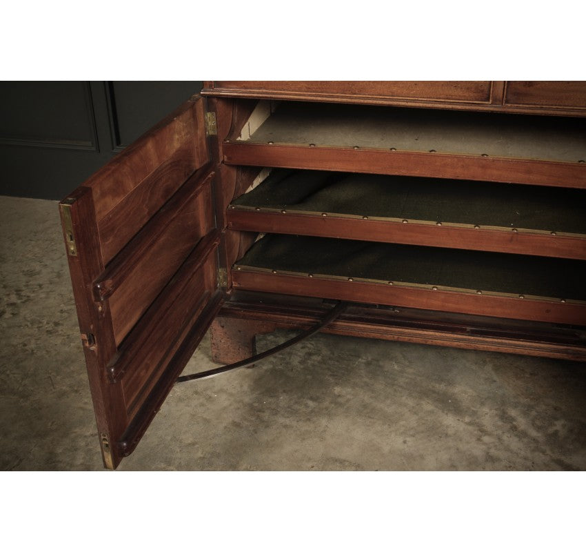 18th Century Mahogany Tallboy Architects Secrétaire Chest on Chest