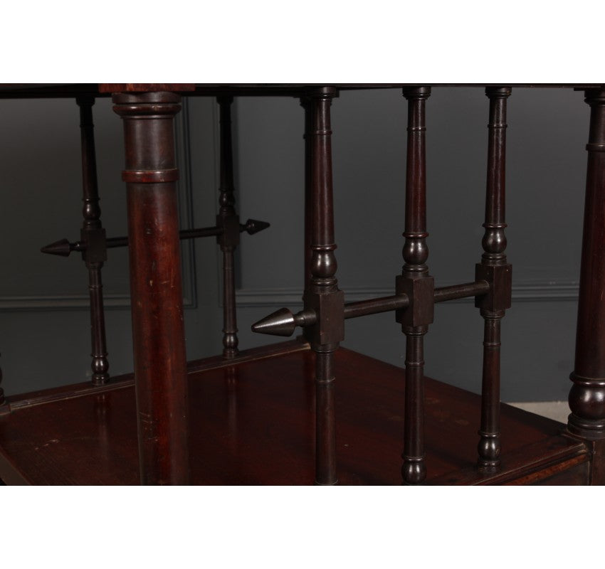 19th Century Slim 4 Tier Mahogany Whatnot