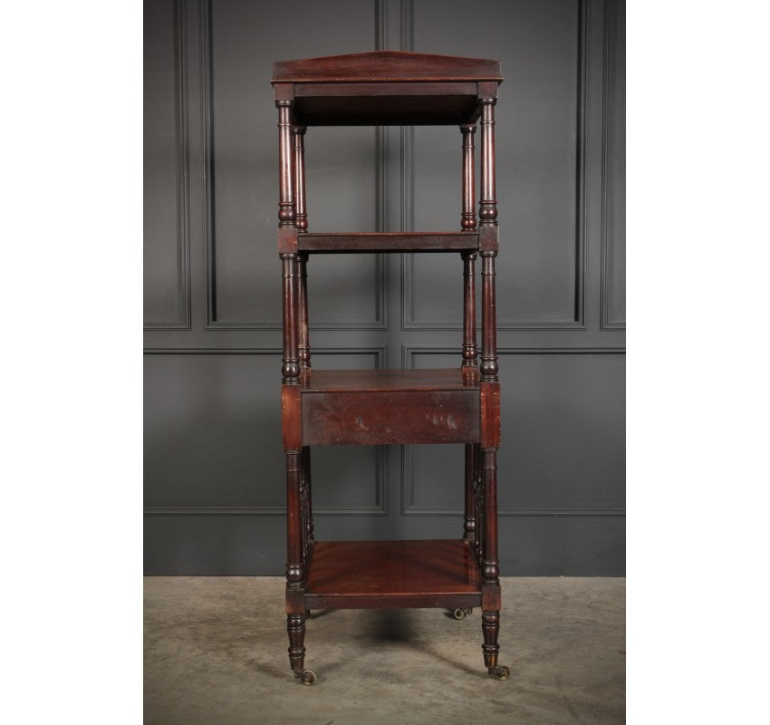 19th Century Slim 4 Tier Mahogany Whatnot