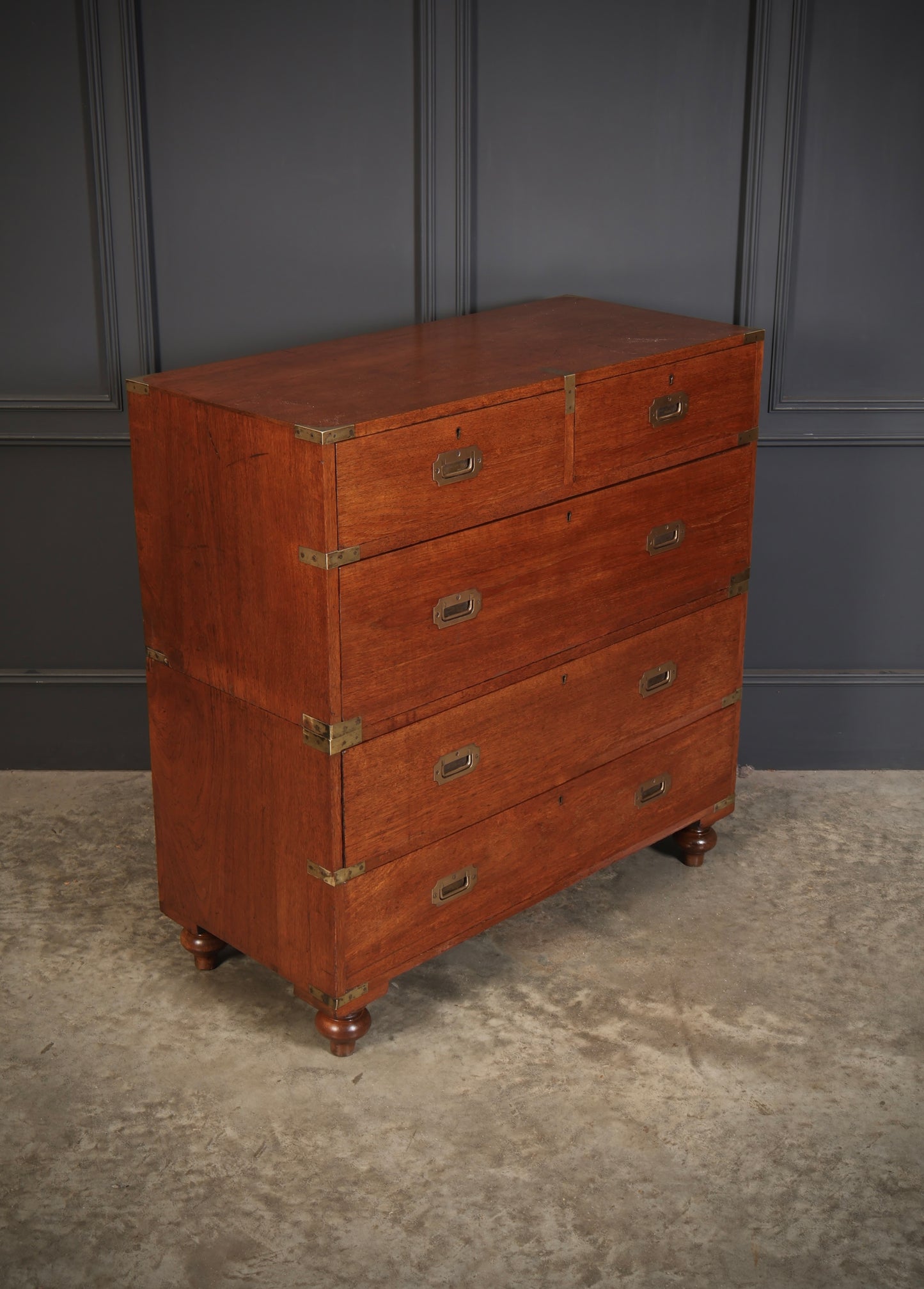 19th Century Teak Military Campaign Chest