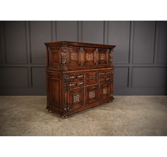19th Century Walnut & Mother of Pearl Inlaid Dresser