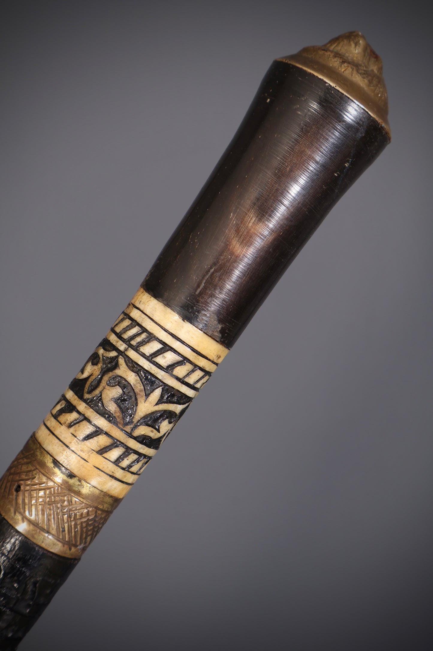 Anglo Indian Bone Inlaid Sword Stick