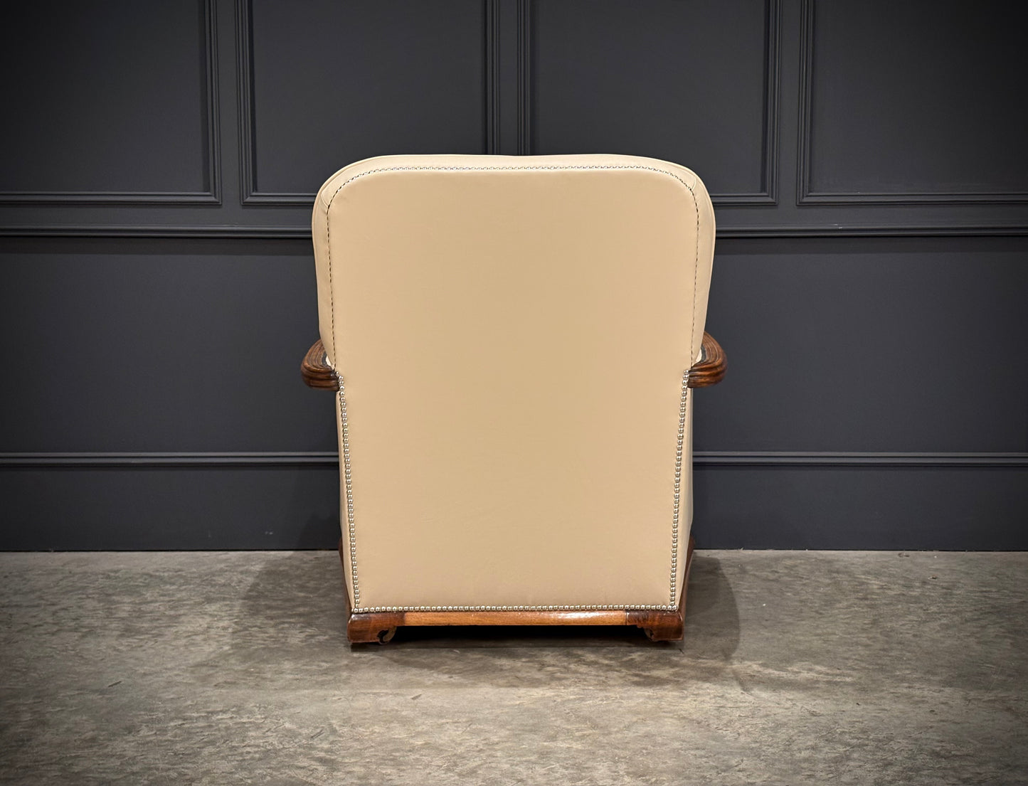 Art Deco Walnut & Leather 3-Piece Suite