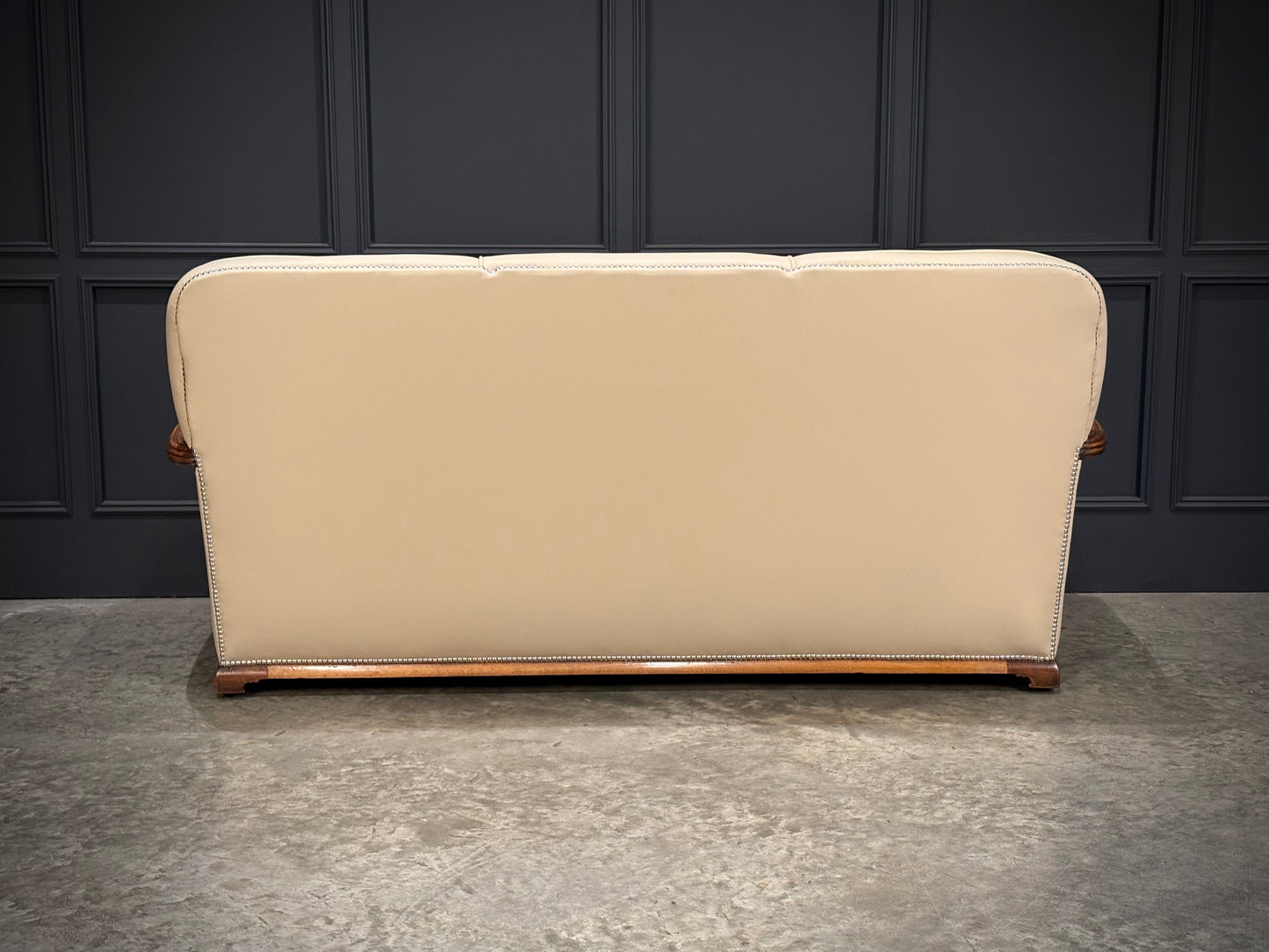 Art Deco Walnut & Leather 3-Piece Suite