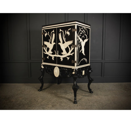 Black Lacquered Cocktail Cabinet