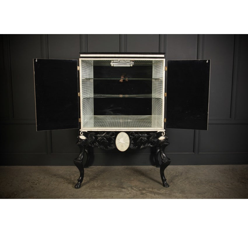 Black Lacquered Cocktail Cabinet