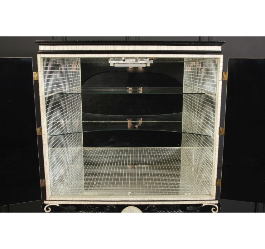 Black Lacquered Cocktail Cabinet