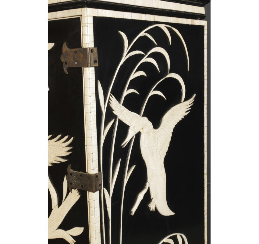 Black Lacquered Cocktail Cabinet