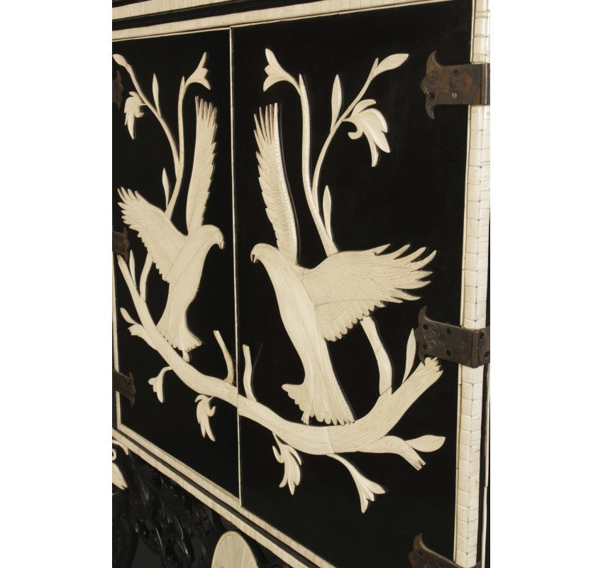 Black Lacquered Cocktail Cabinet