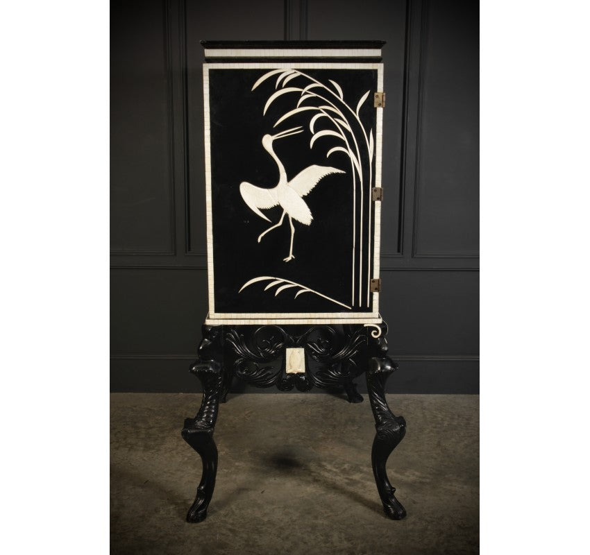 Black Lacquered Cocktail Cabinet