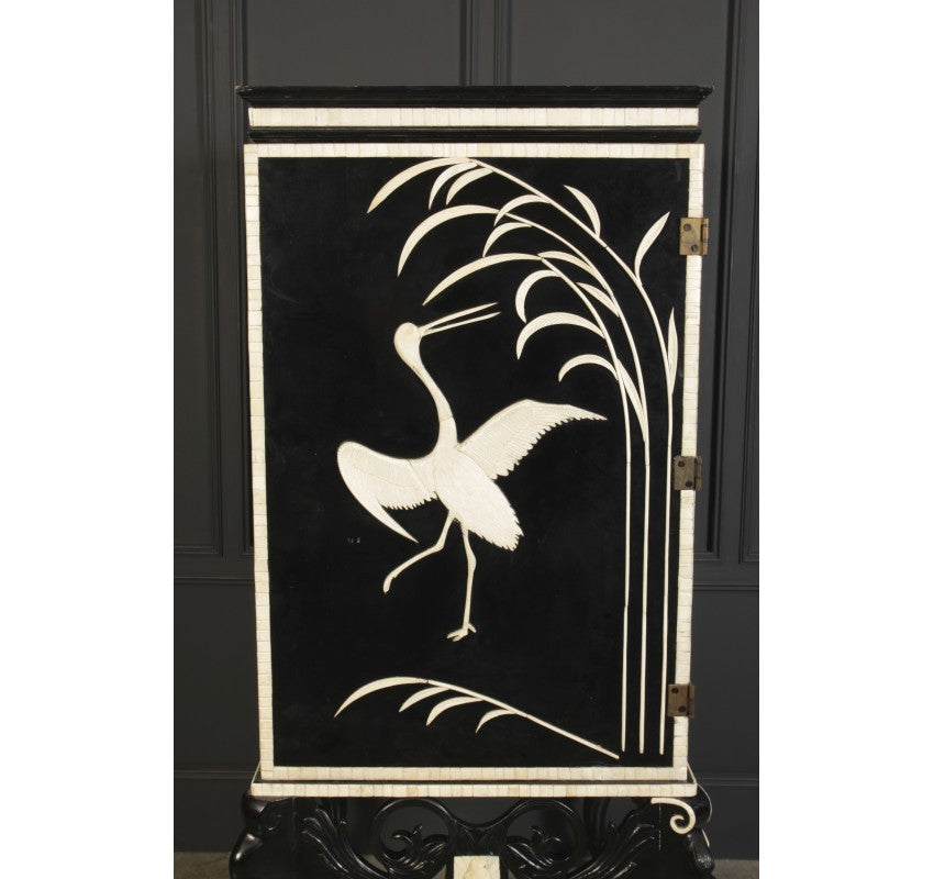 Black Lacquered Cocktail Cabinet