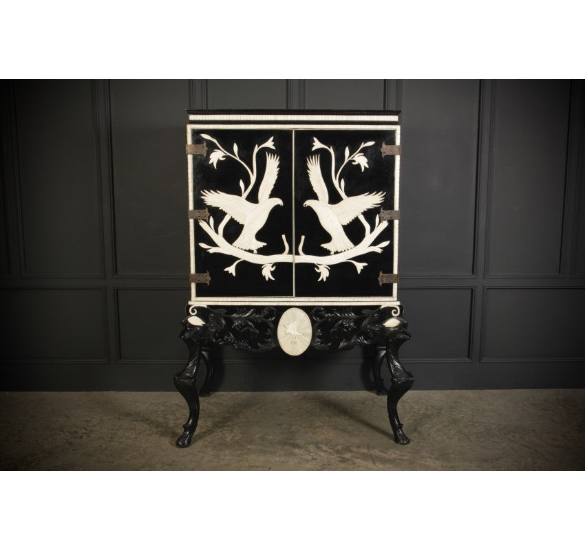 Black Lacquered Cocktail Cabinet