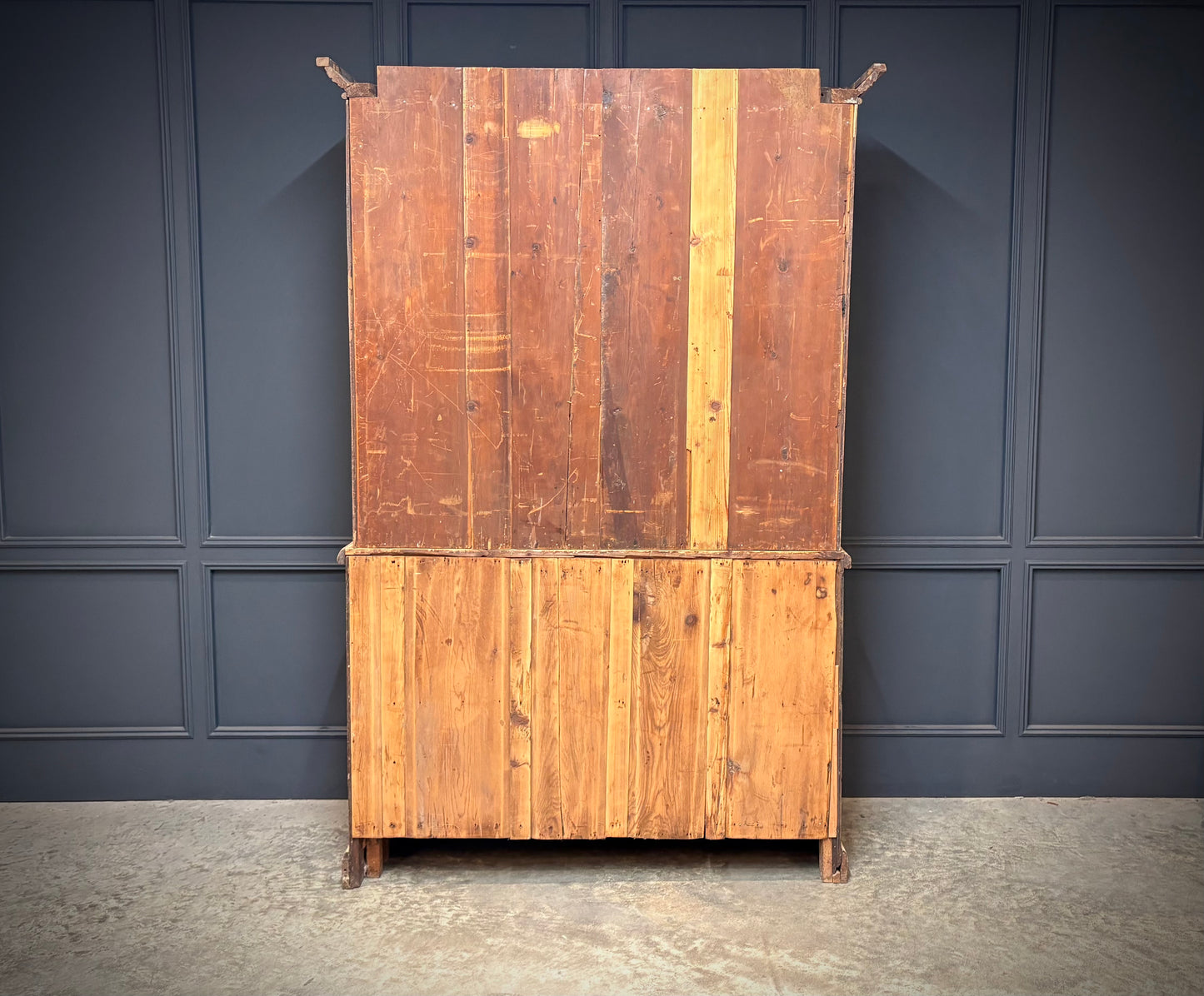 Bleached Carved Oak Open Bookcase