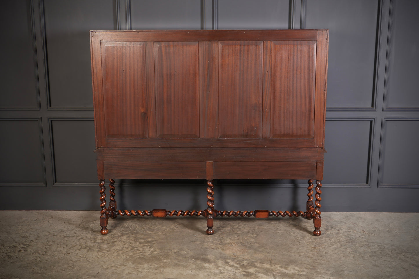 Double Bow Front Burr Walnut Cocktail Cabinet