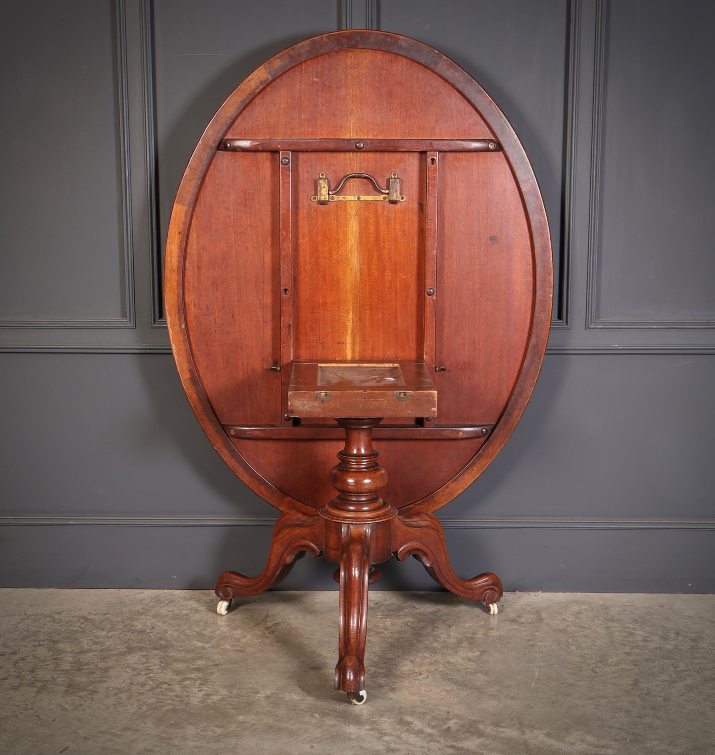 Burr Walnut Marquetry Inlaid Tilt Top Centre Table