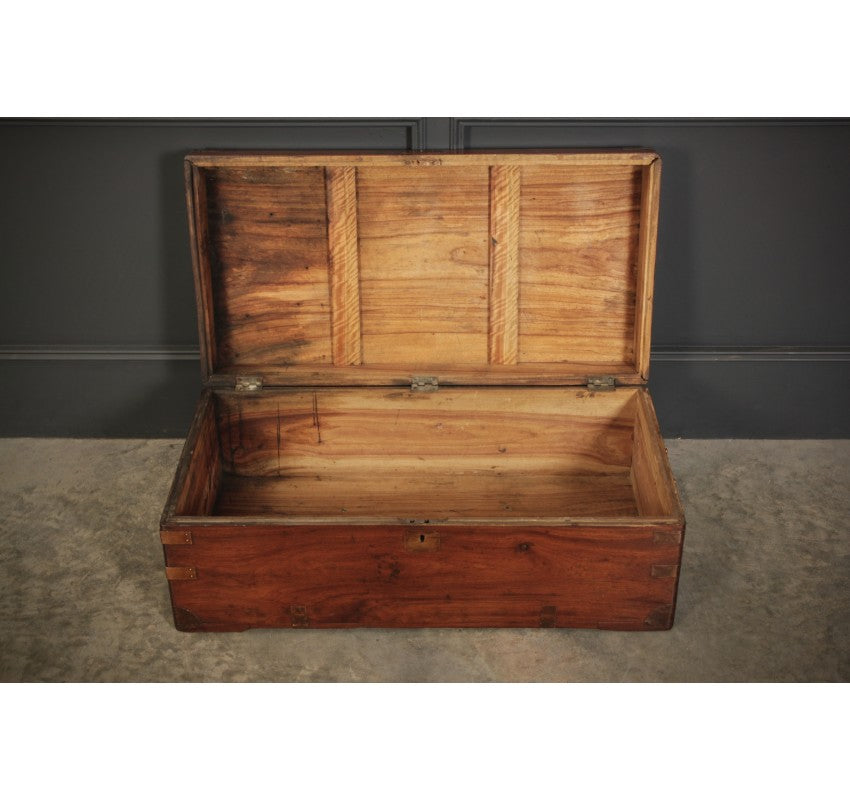 Camphor Wood Military Campaign Style Trunk