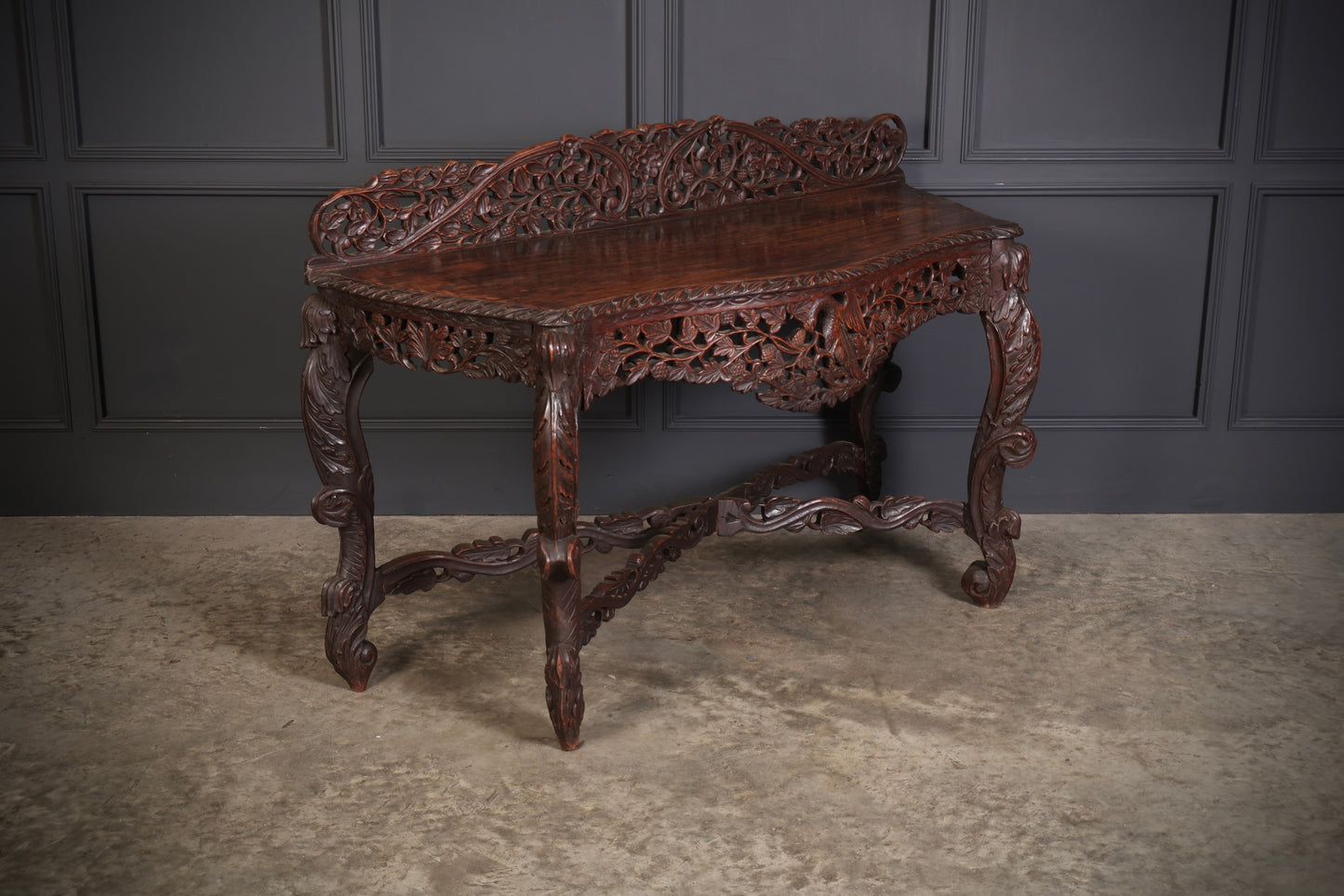 19th Century Carved Burmese Console Table