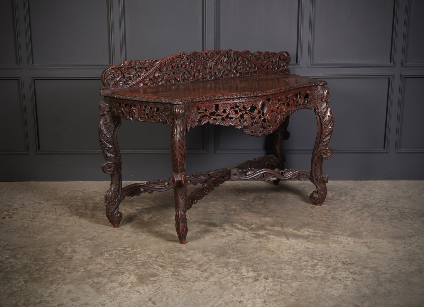 19th Century Carved Burmese Console Table
