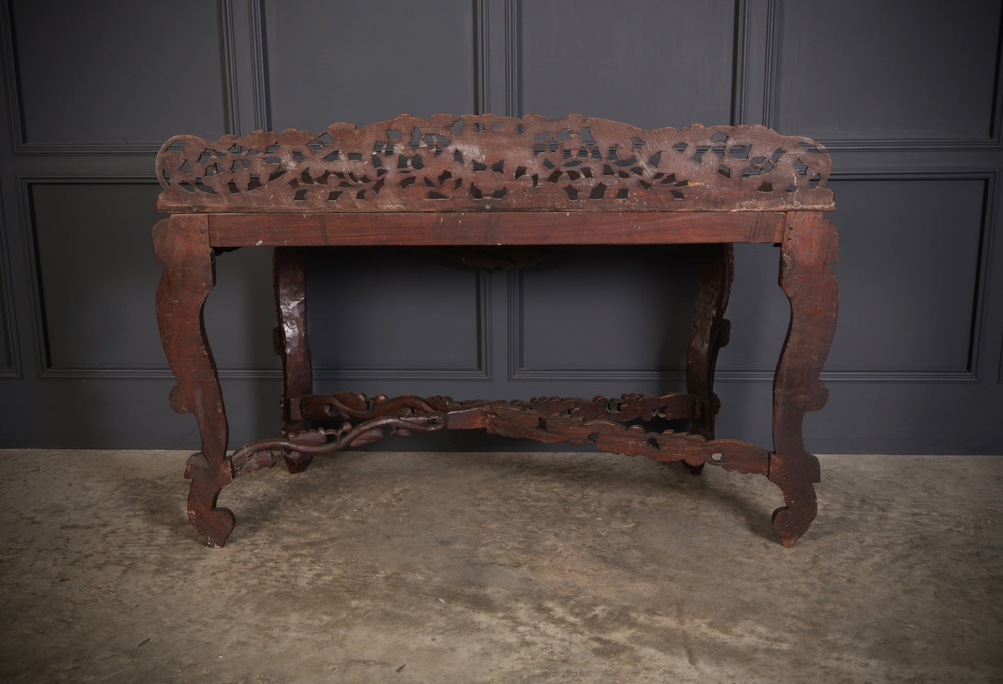 19th Century Carved Burmese Console Table