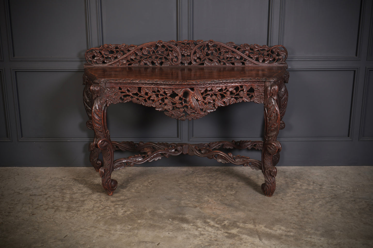 19th Century Carved Burmese Console Table
