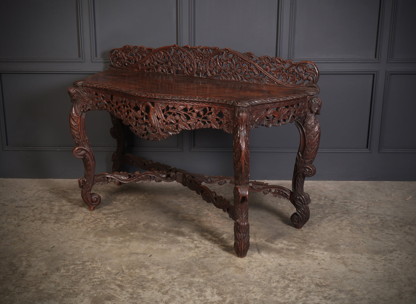 19th Century Carved Burmese Console Table