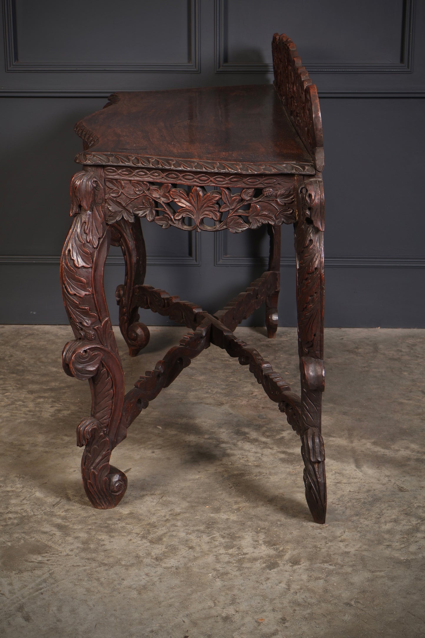 19th Century Carved Burmese Console Table