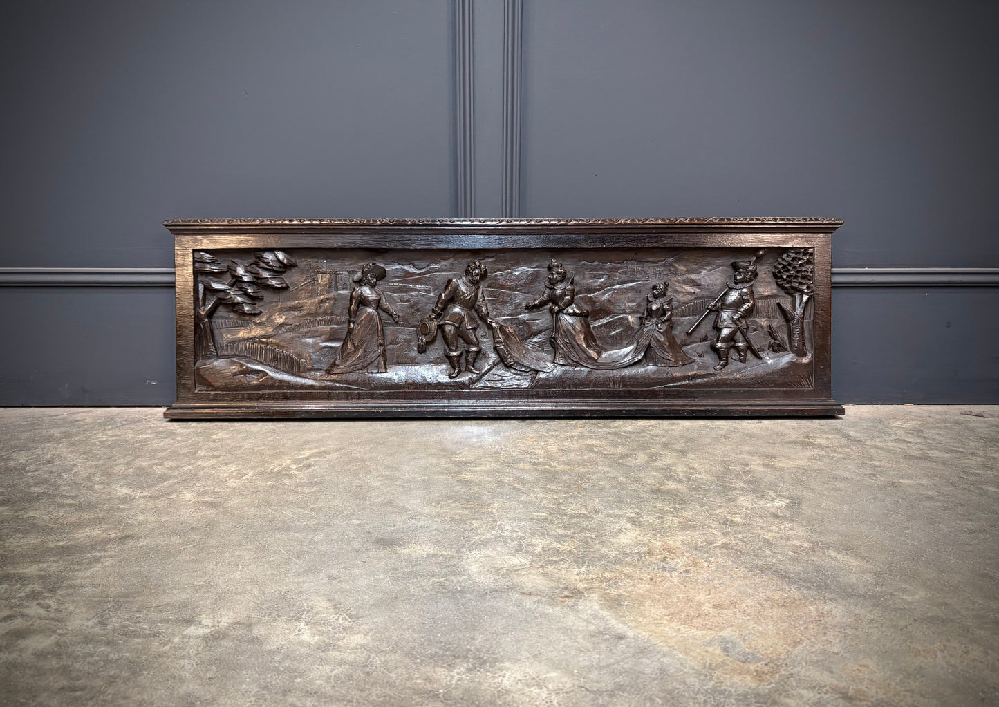 Decorative Carved Oak Panel