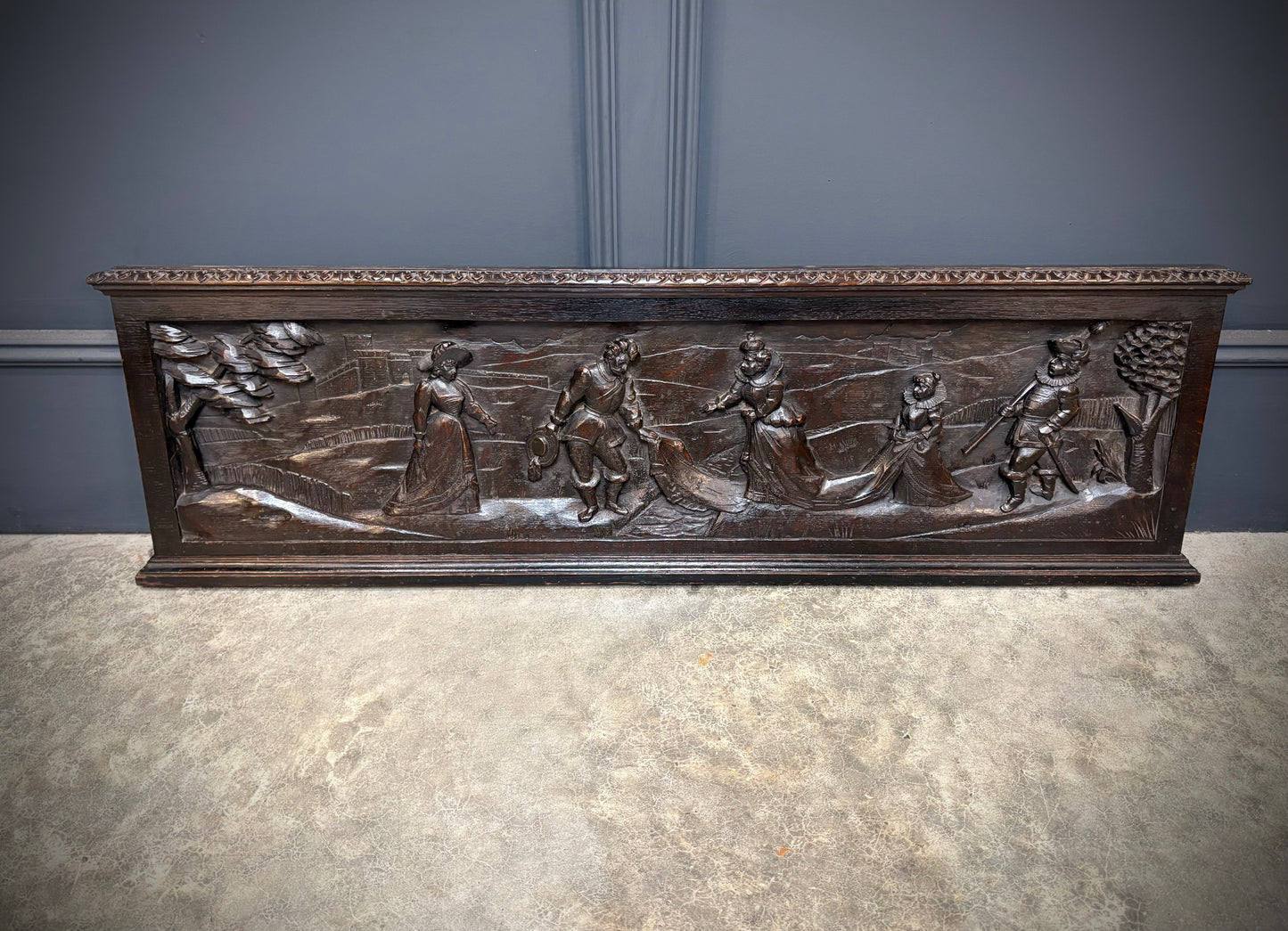 Decorative Carved Oak Panel