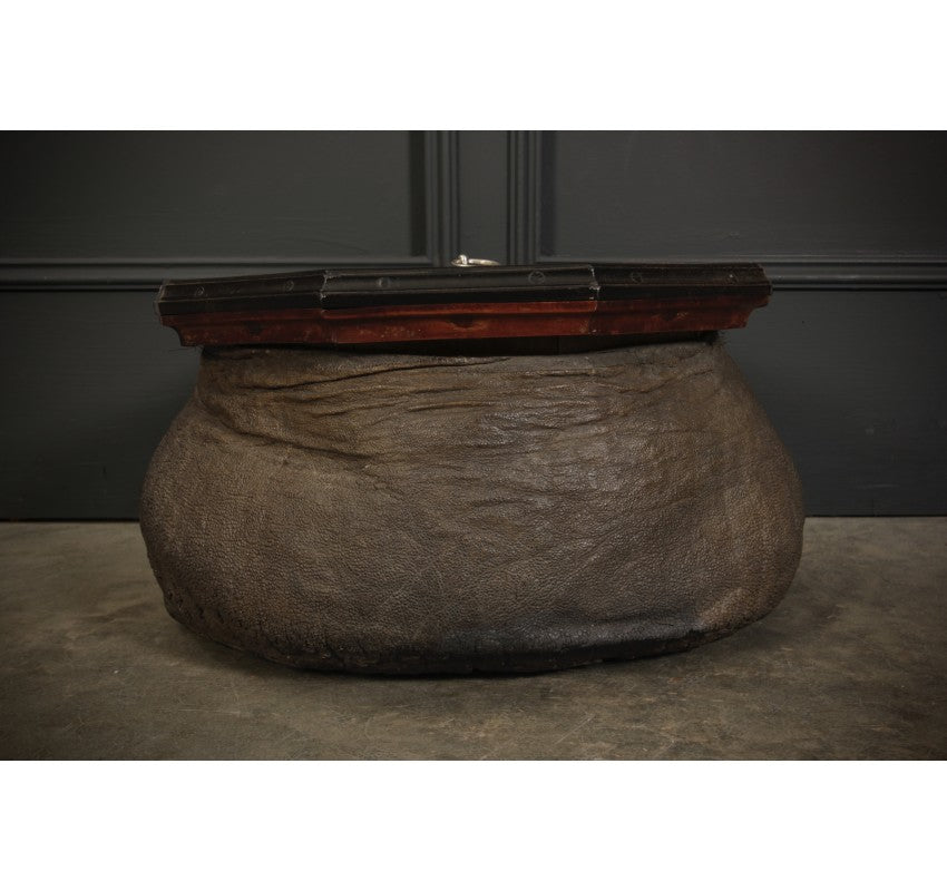 Ceylonese Satinwood & Ebony Mounted Elephant Foot Box