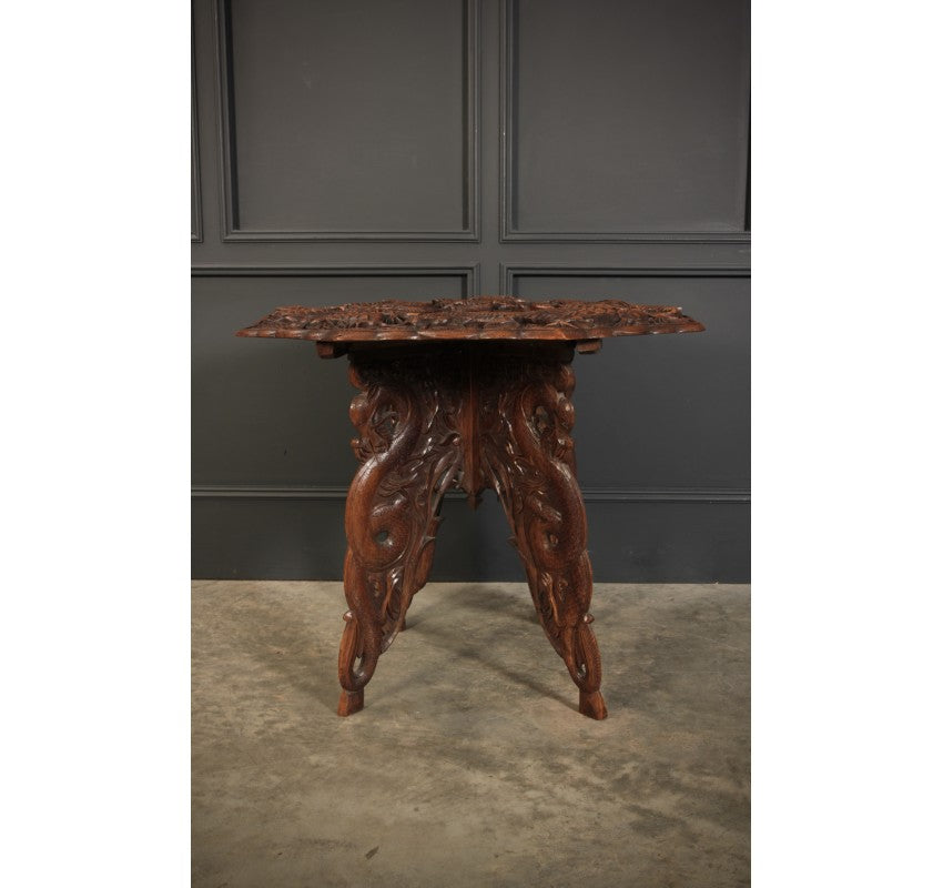 Chinese Carved Octagonal Occasional Table