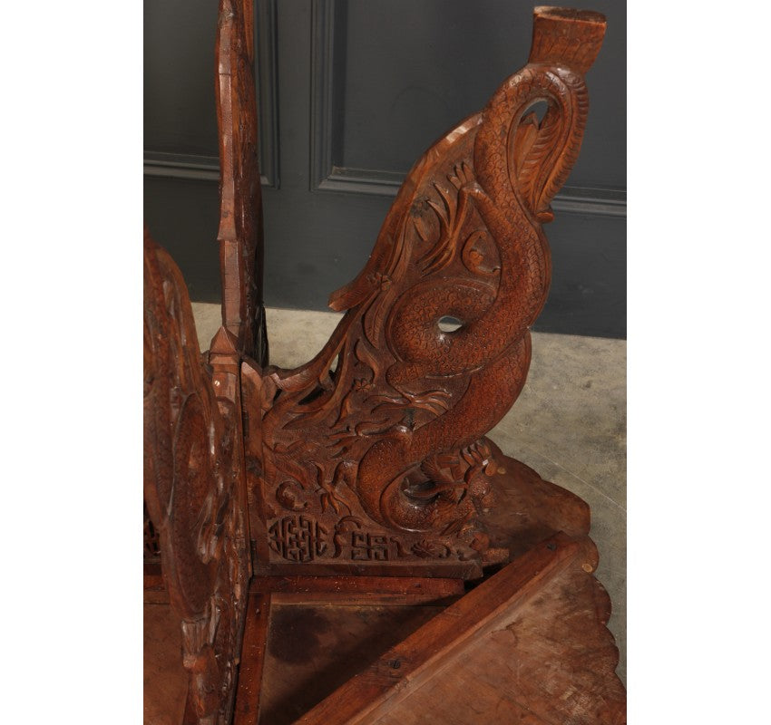 Chinese Carved Octagonal Occasional Table