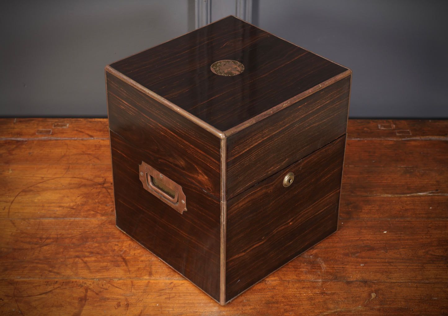 Victorian Coromandel & Brass Mounted Decanter Box
