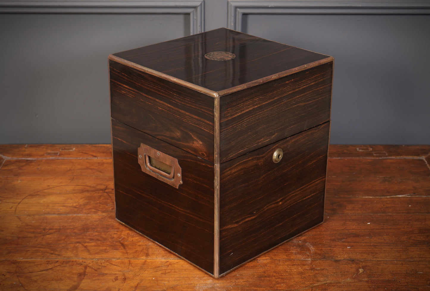 Victorian Coromandel & Brass Mounted Decanter Box