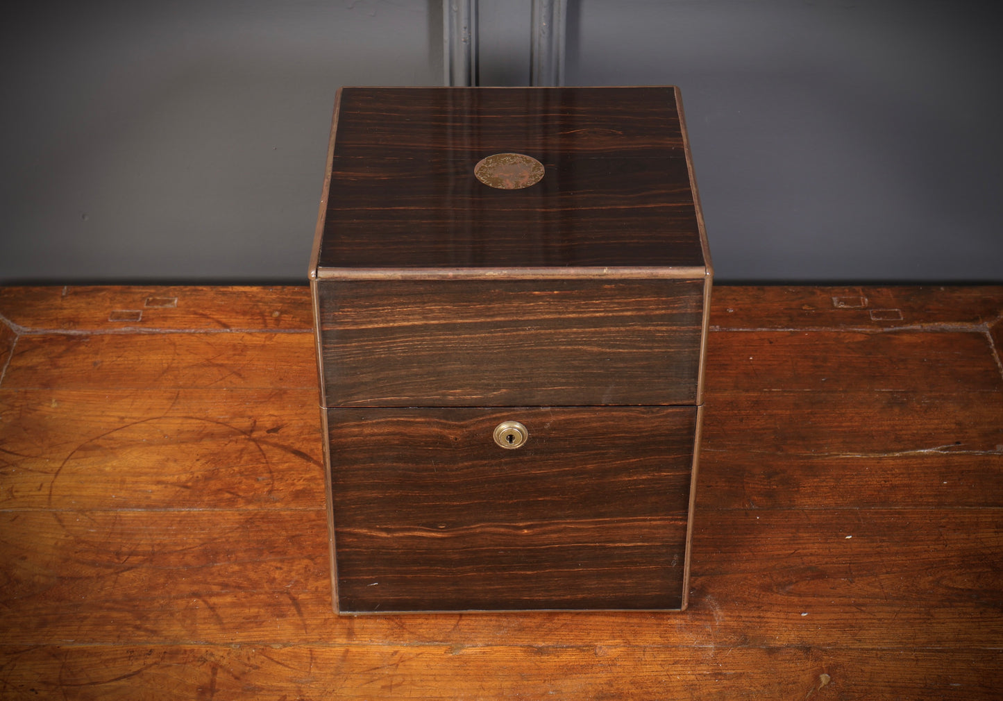 Victorian Coromandel & Brass Mounted Decanter Box
