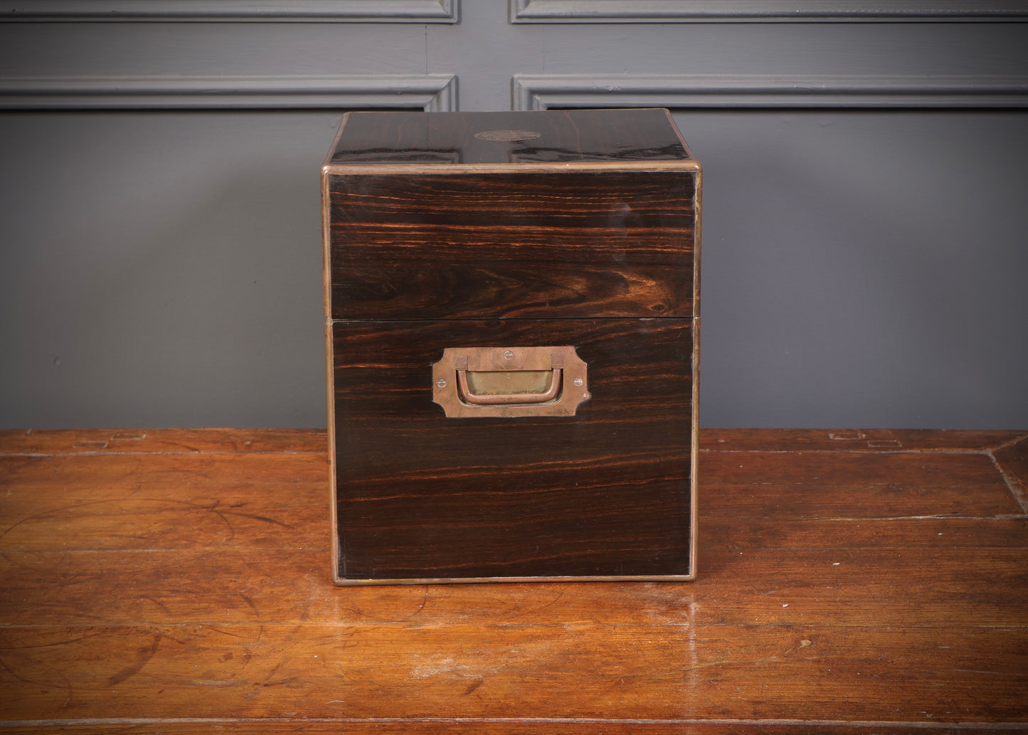 Victorian Coromandel & Brass Mounted Decanter Box