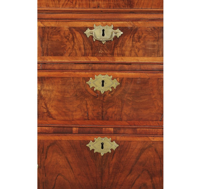 Early 18th Century Walnut Tallboy Chest On Chest
