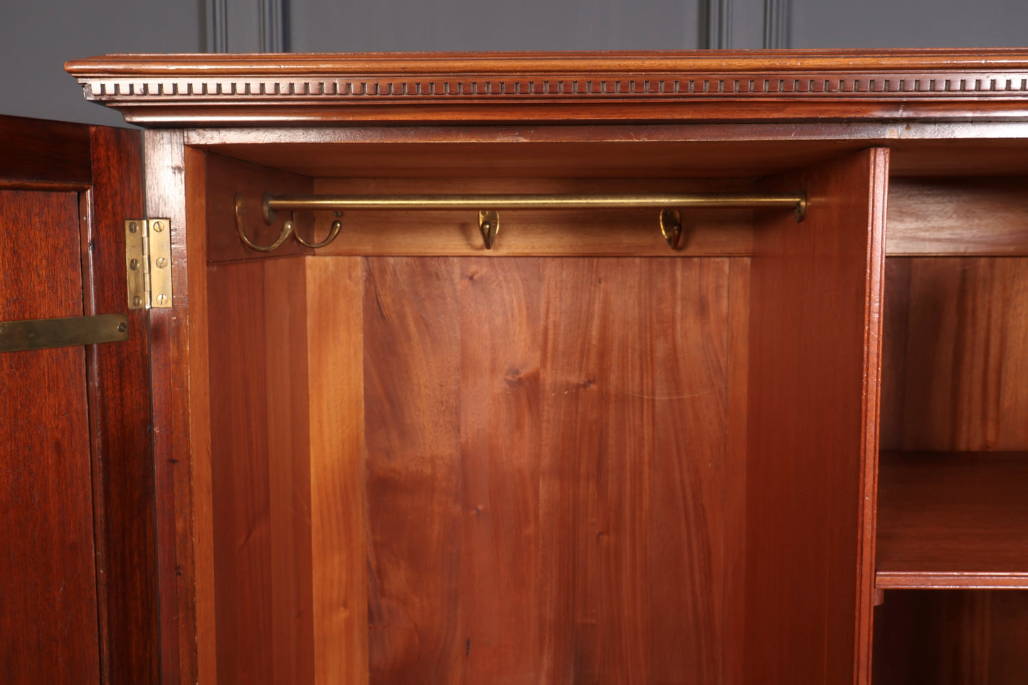 Flame Mahogany Gentlemans Wardrobe By Maple & Co.