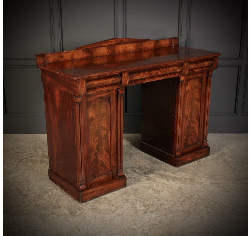 Flame Mahogany Pedestal Sideboard