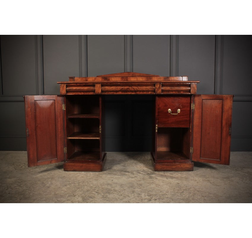 Flame Mahogany Pedestal Sideboard